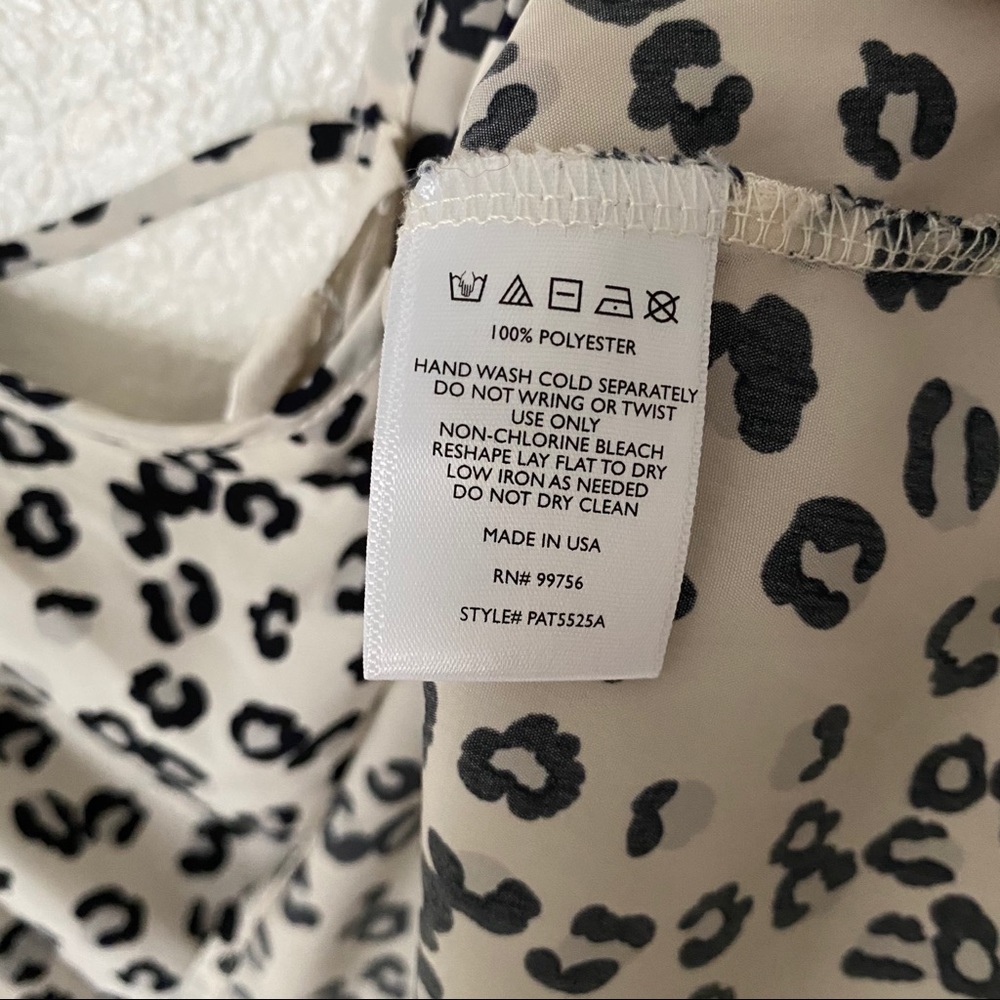 Leopard Detailing String Blouse - Picture 4 of 5